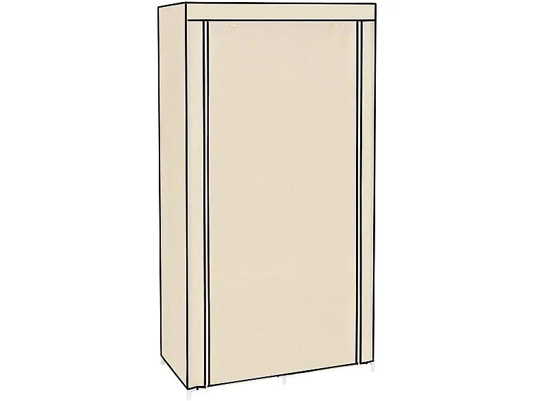 Armoire rangement penderie en tissu beige 88 x 45 x 170 cm 12_0000196