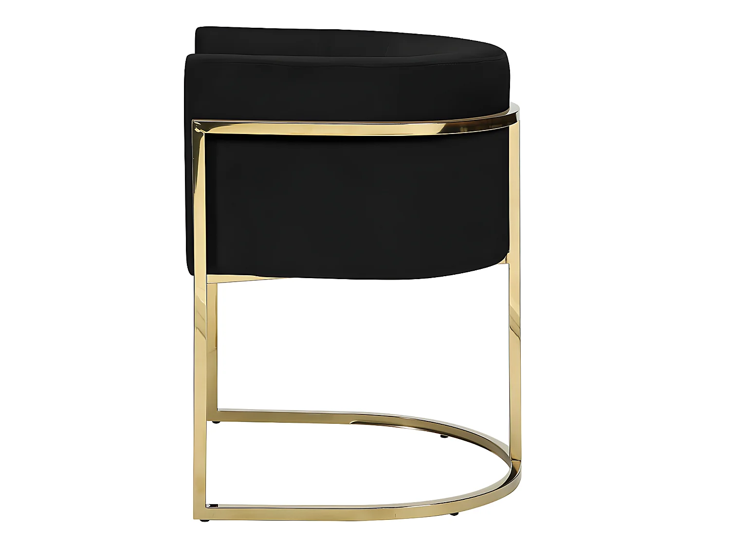 Sedia con braccioli Velluto e Acciaio inossidabile Nero e Dorato - Lotto di 6 - PERIA di Pascal MORABITO