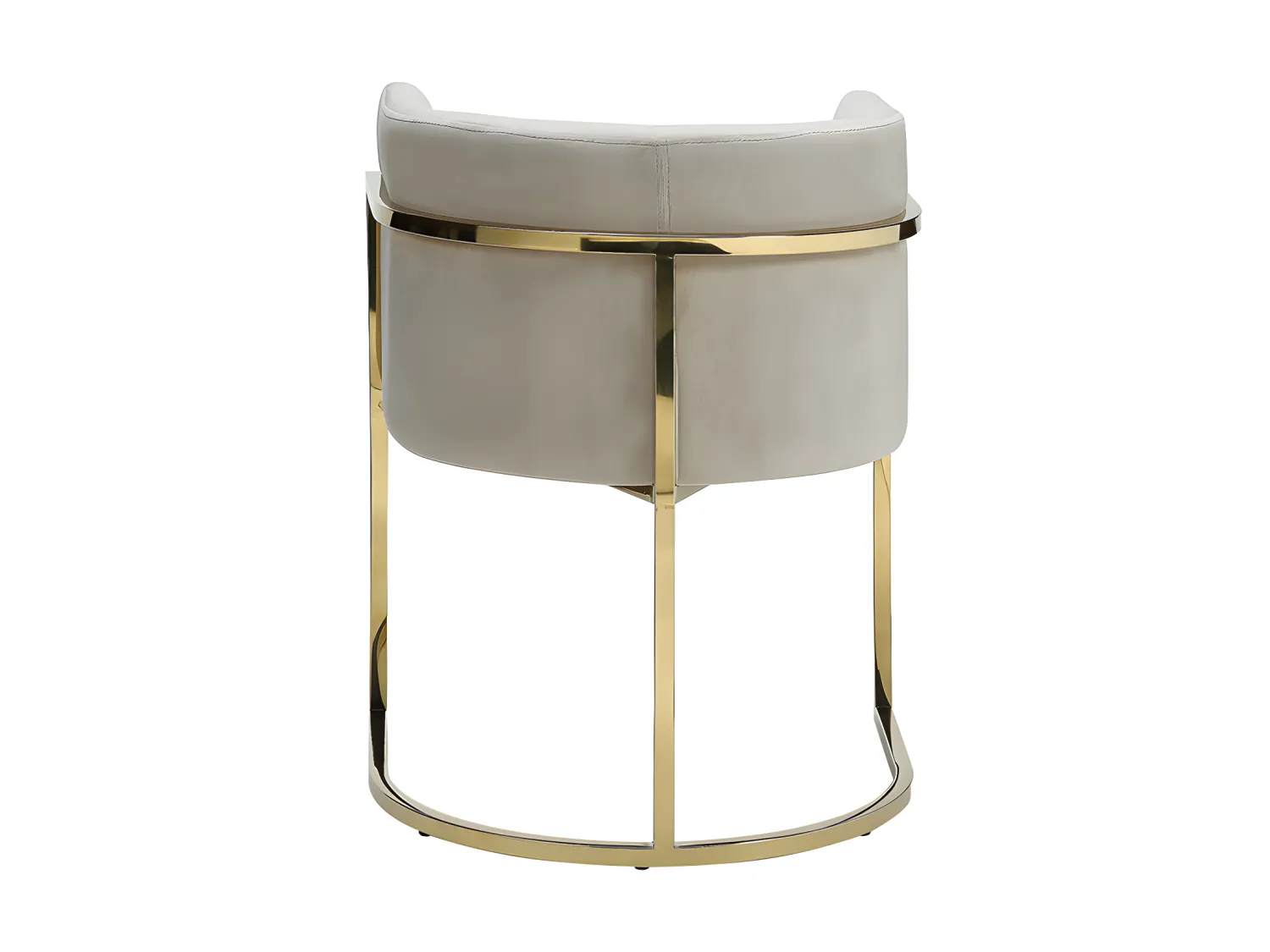 Lot de 6 chaises avec accoudoirs - Velours et acier inoxydable - Beige et doré - PERIA de Pascal MORABITO