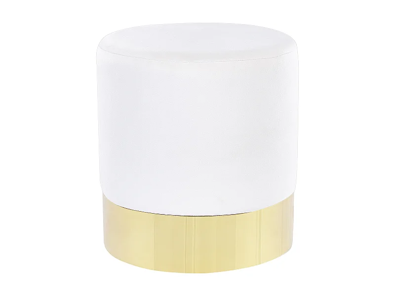 Pouf SOPHIA Velours Blanc