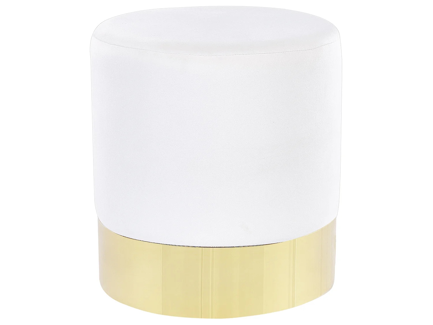 Pouf SOPHIA Velluto Bianco 39 cm 39 cm 40 cm
