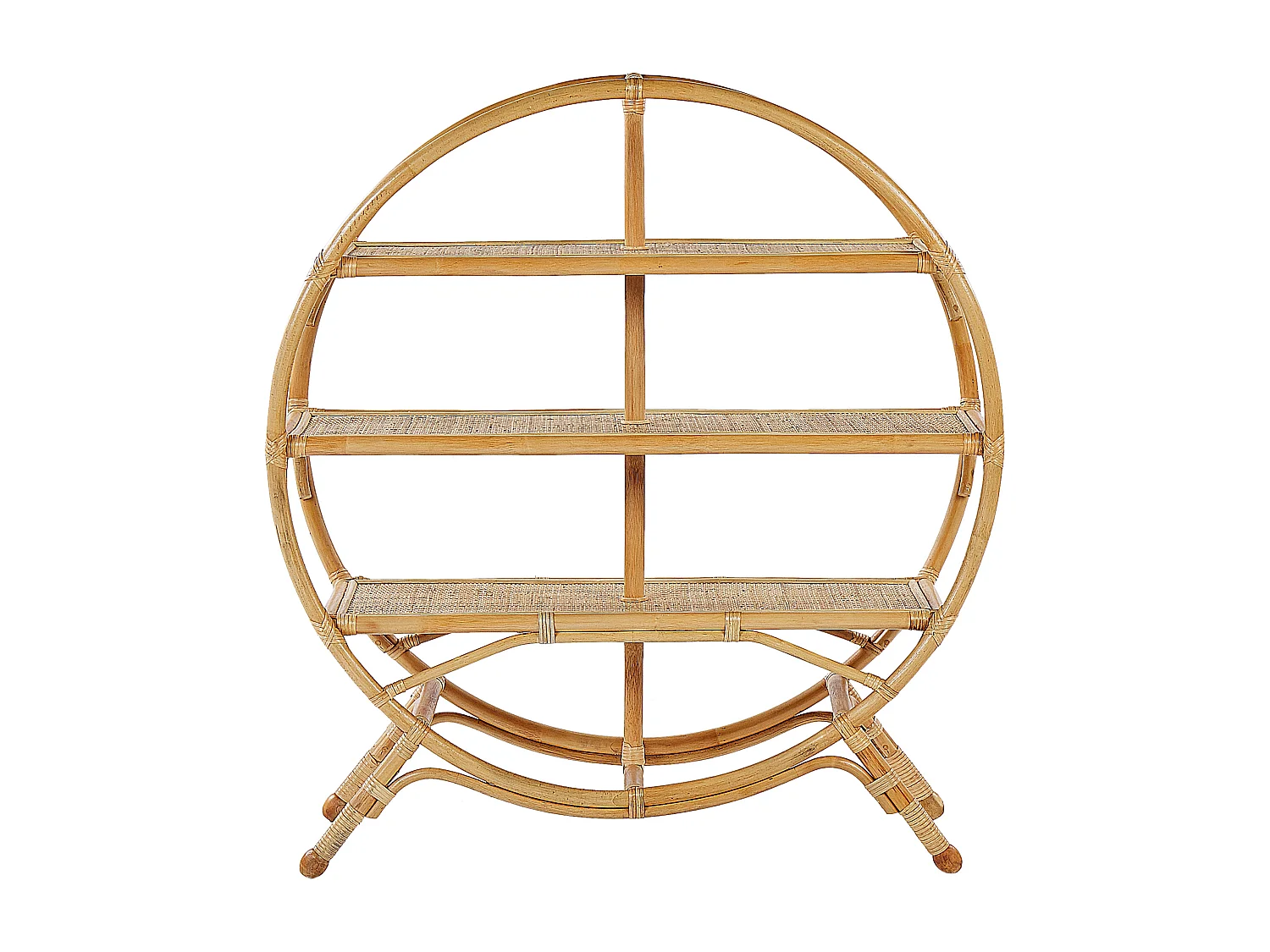 Libreria a 3 ripiani TUVALU II Rattan 109 cm Naturale