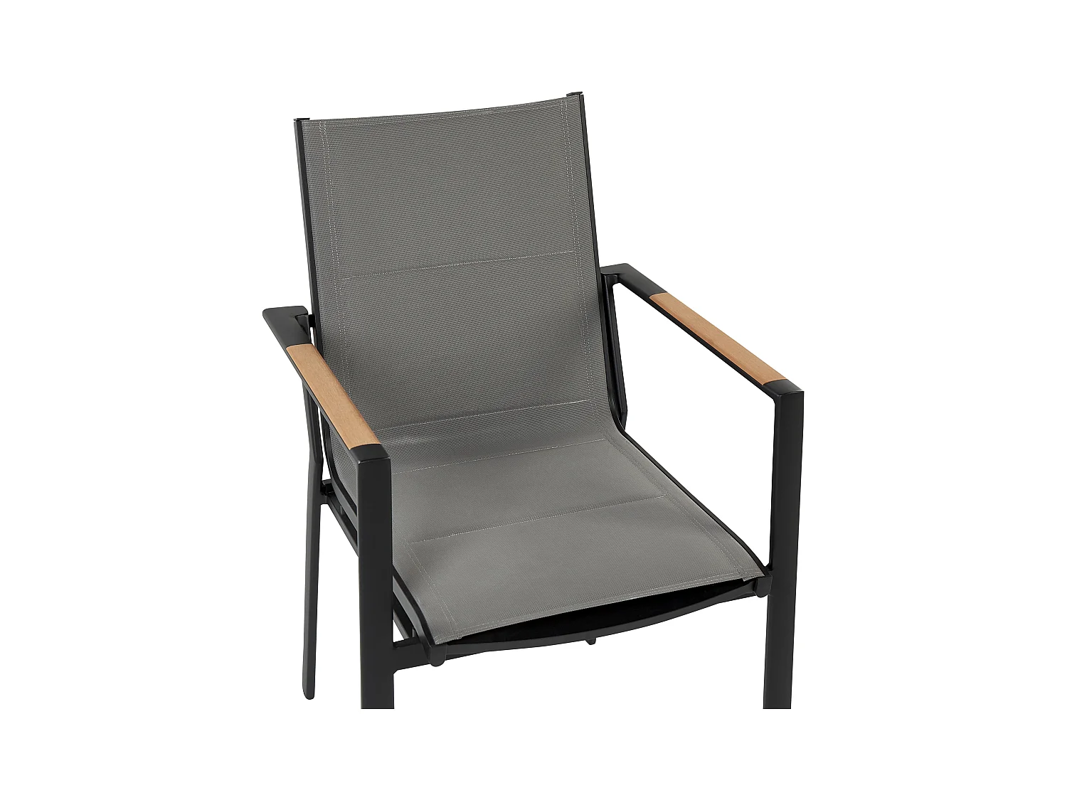 Lot de 6 chaises de jardin BUSSETO Métal Noir