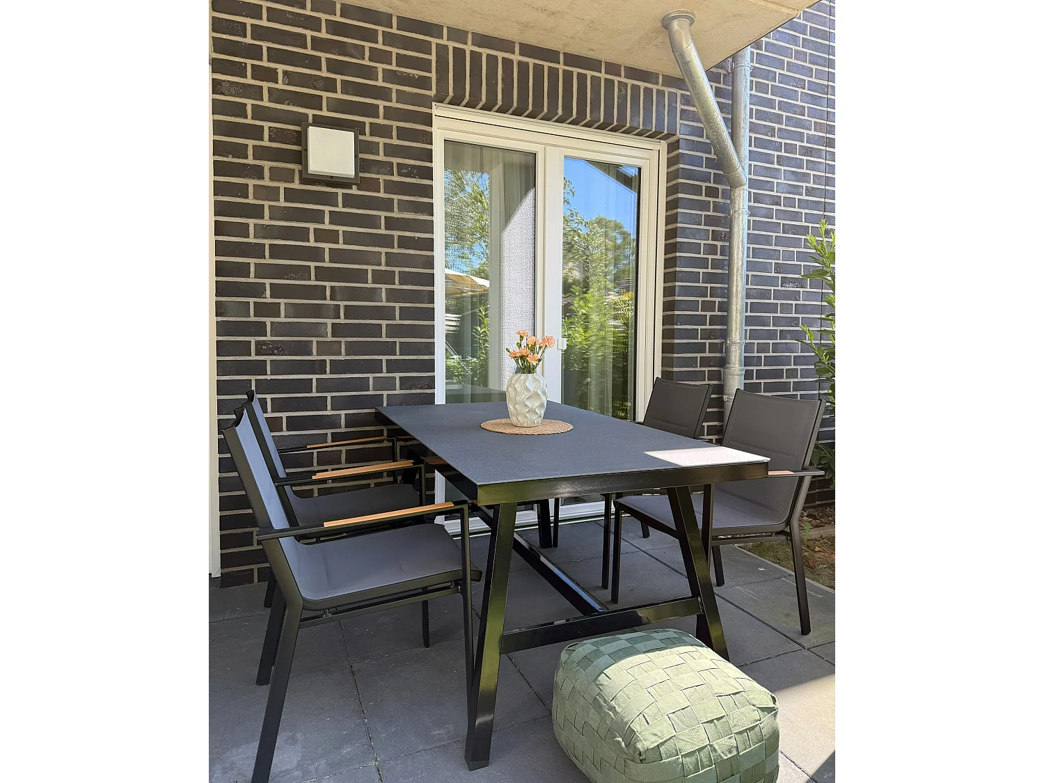 Conjunto de 6 sillas de jardín BUSSETO Metal Negro