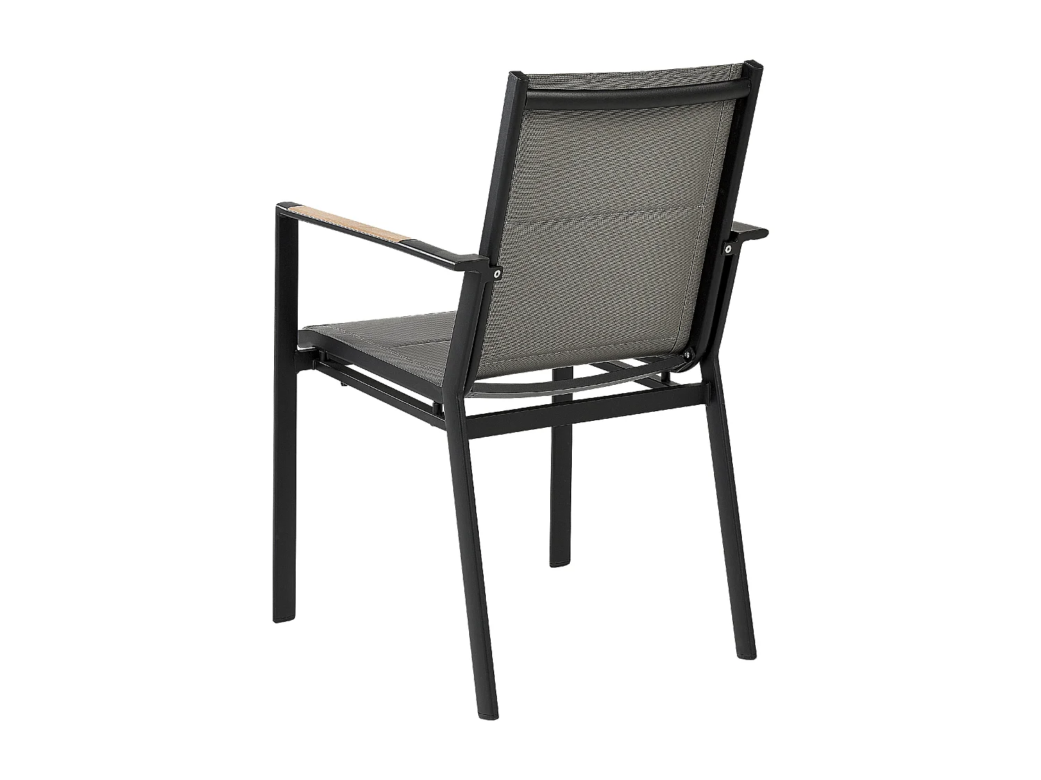 Lot de 6 chaises de jardin BUSSETO Métal Noir
