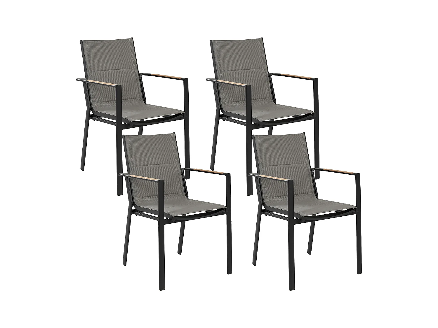 Chaise de jardin BUSSETO Métal Noir