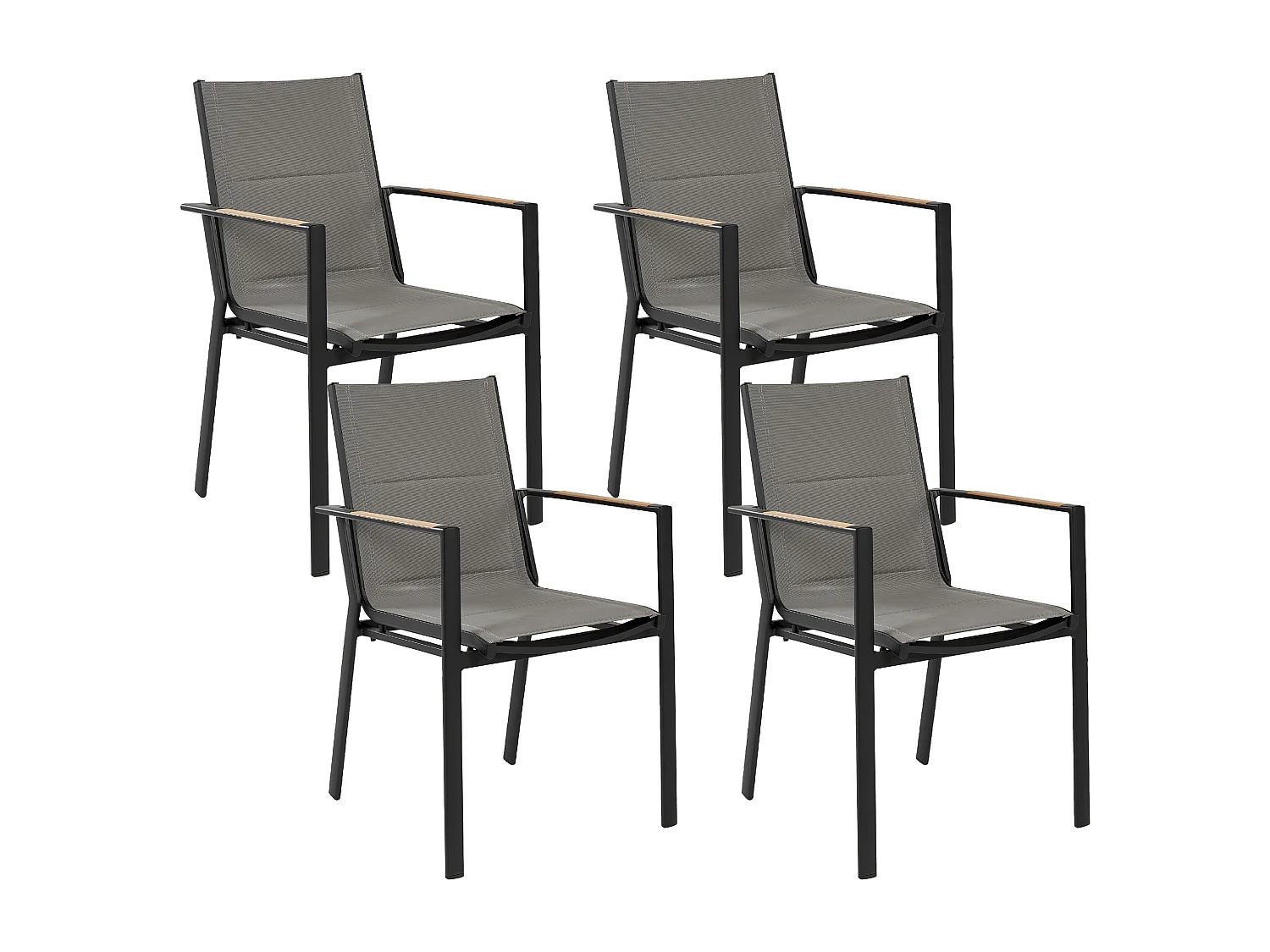 Sedia da giardino BUSSETO Metallo Nero