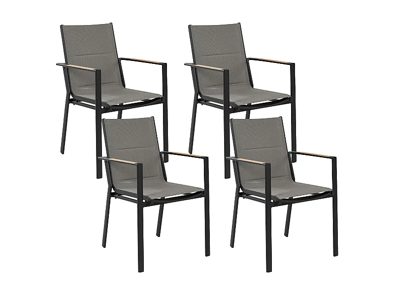 Chaise de jardin BUSSETO Métal Noir