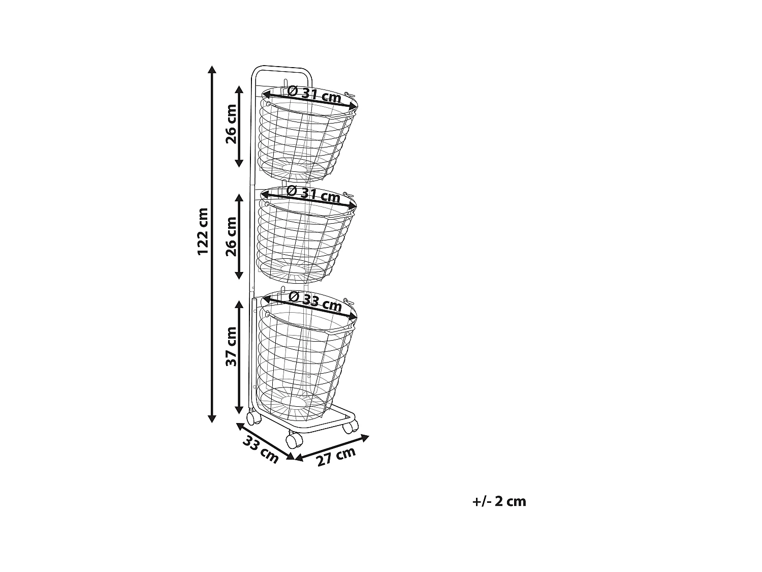 Mand standaard metaal zilver AYAPAL