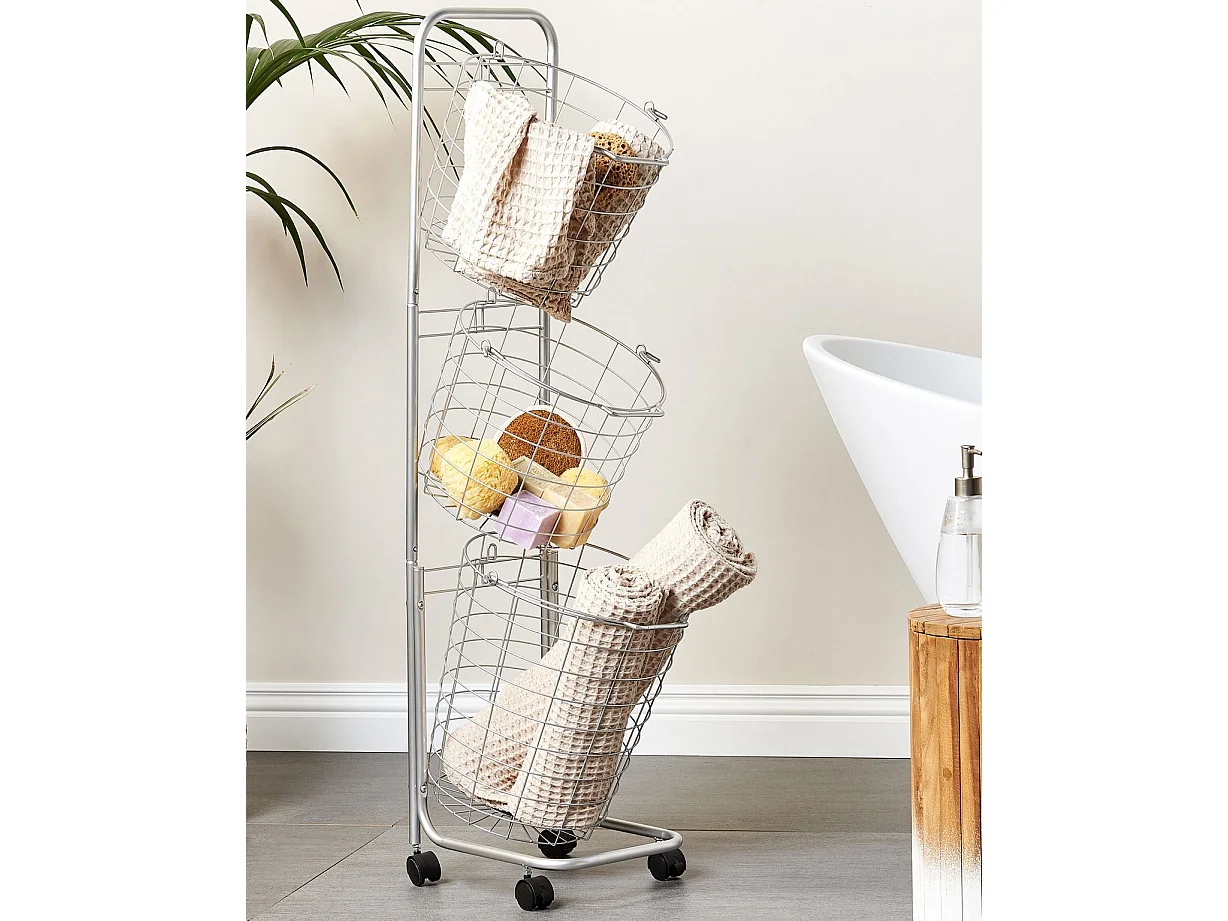 Support de panier AYAPAL avec roues Métal Argenté