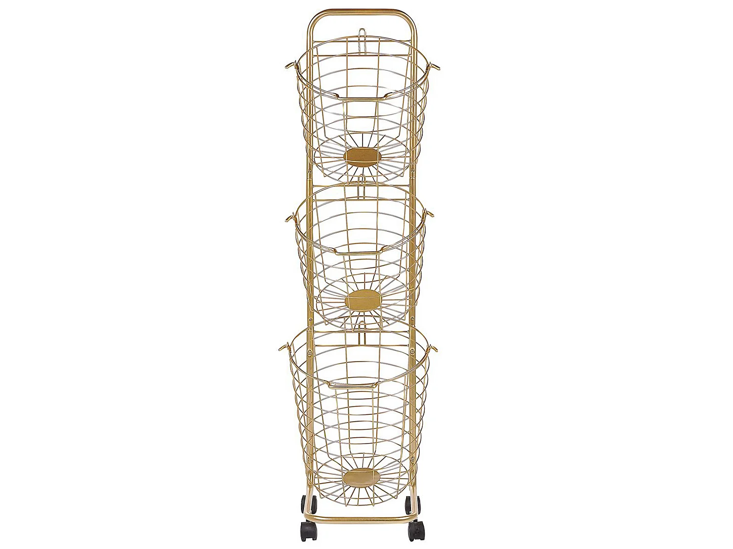 Basket Stand AYAPAL with Wheels Metal Gold