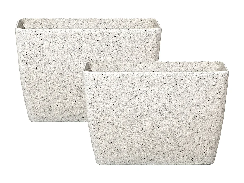 Conjunto de 2 vasos para plantas BARIS Pedra 60 cm Creme