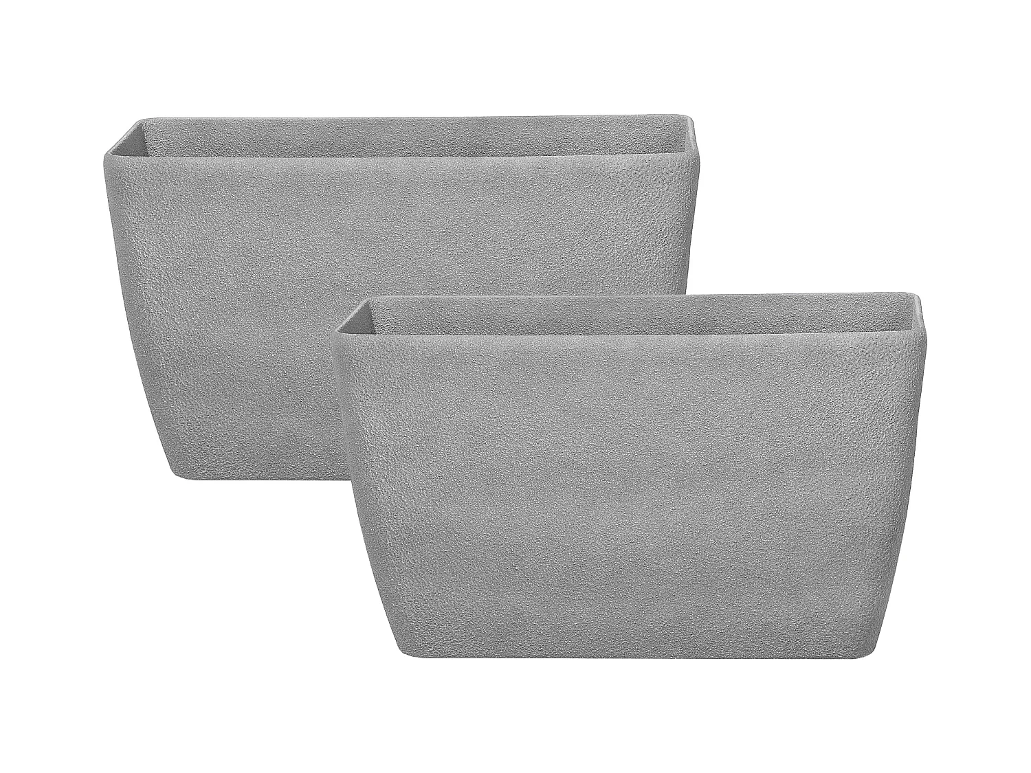 Set van 2 bloempotten BARIS Steen 74 cm Grijs