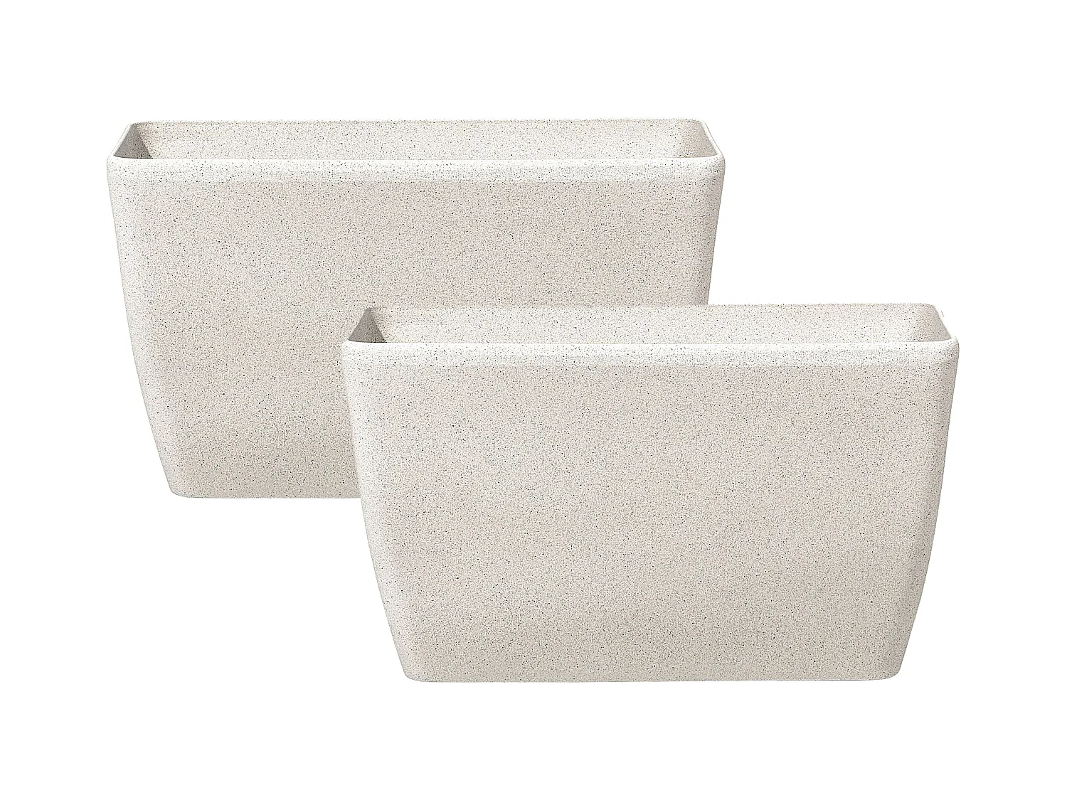 Set van 2 bloempotten BARIS Steen 74 cm Beige