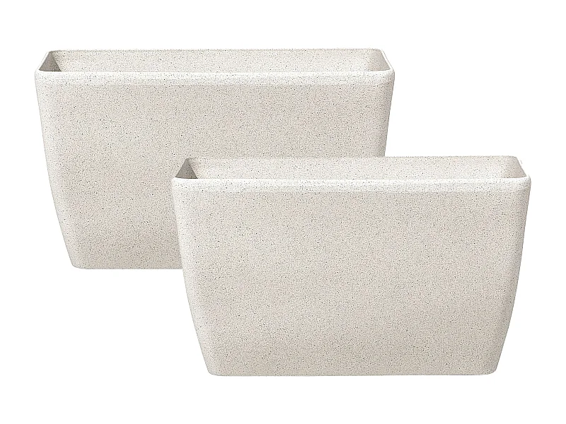 Set van 2 bloempotten BARIS Steen 74 cm Beige