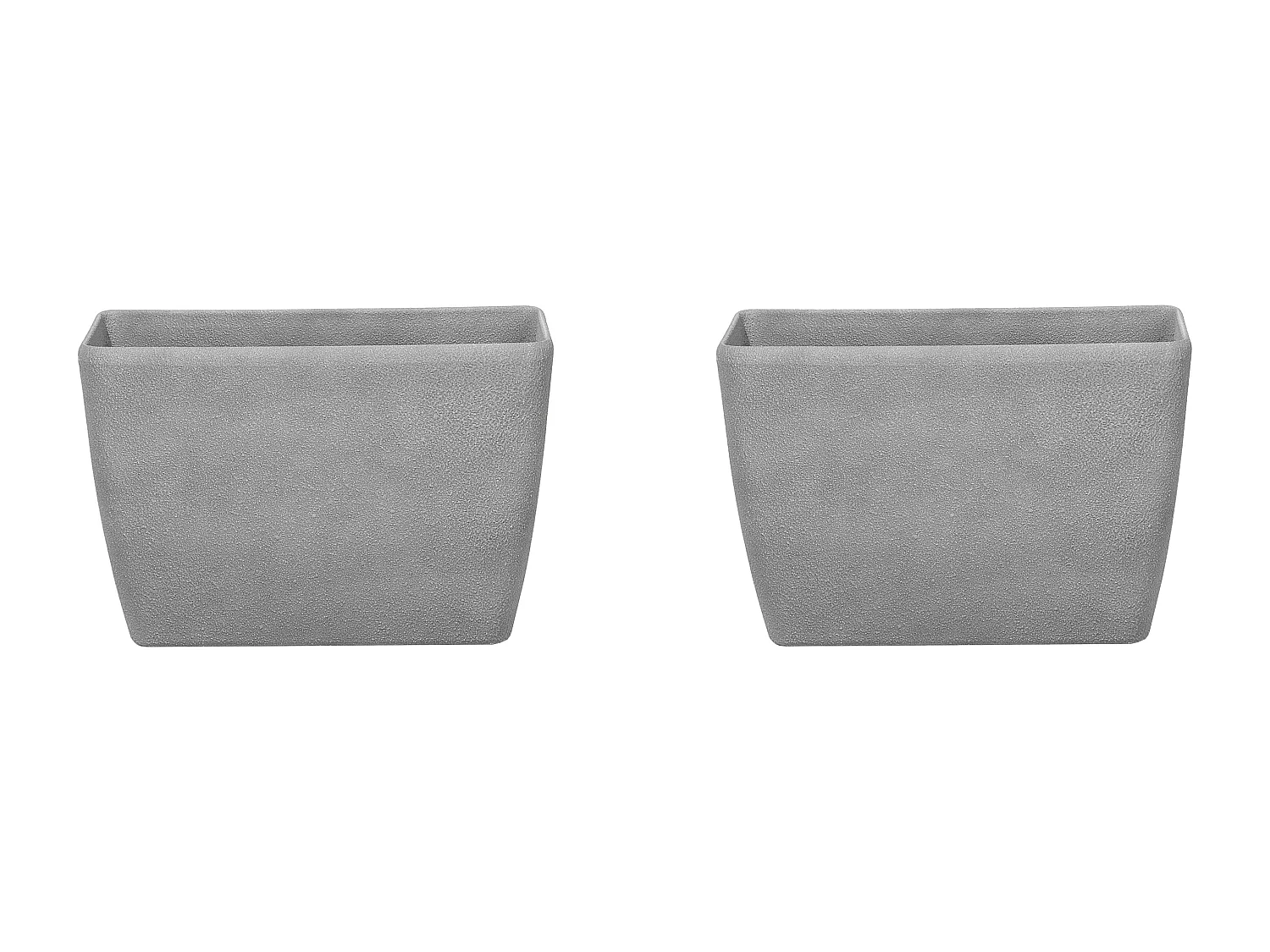 Lot de 2 pots de fleurs BARIS Pierre 60 cm Gris