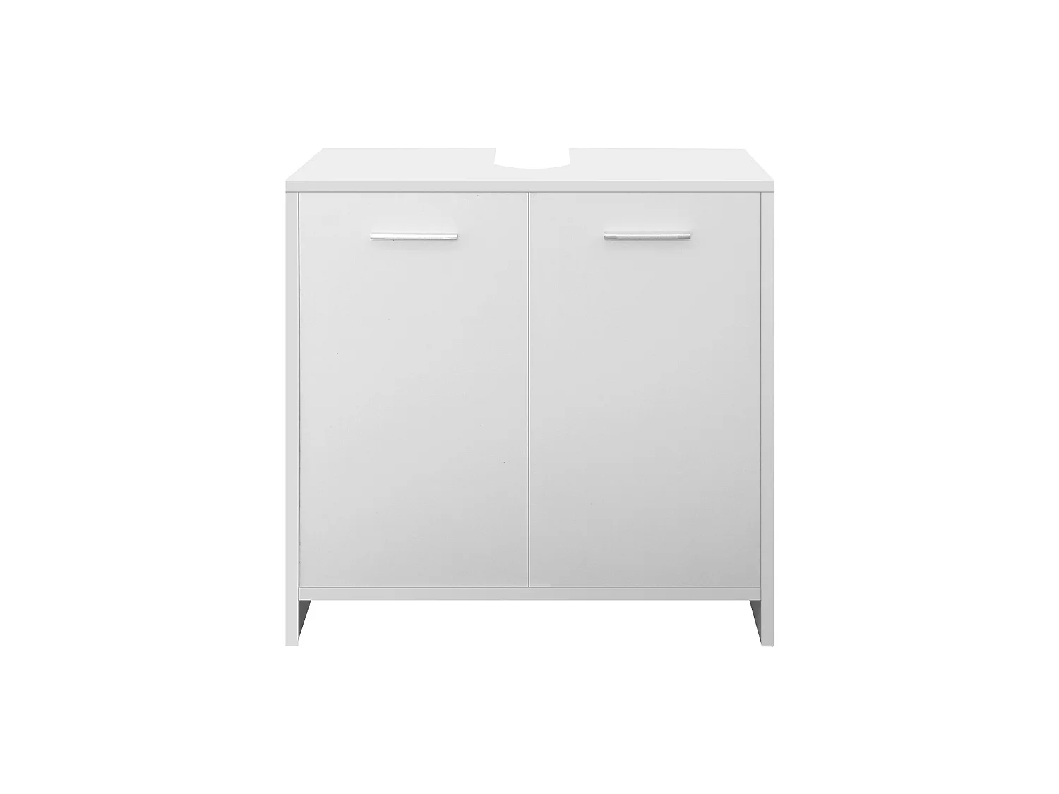 Meuble sous lavabo blanc armoire bas 2 portes 1 espace rangement ML-DESIGN