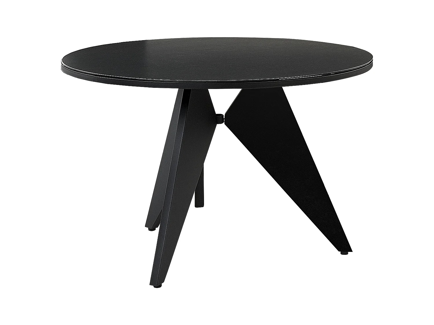 Tuin eettafel OLMETTO 83 cm 110 cm Glas Zwart