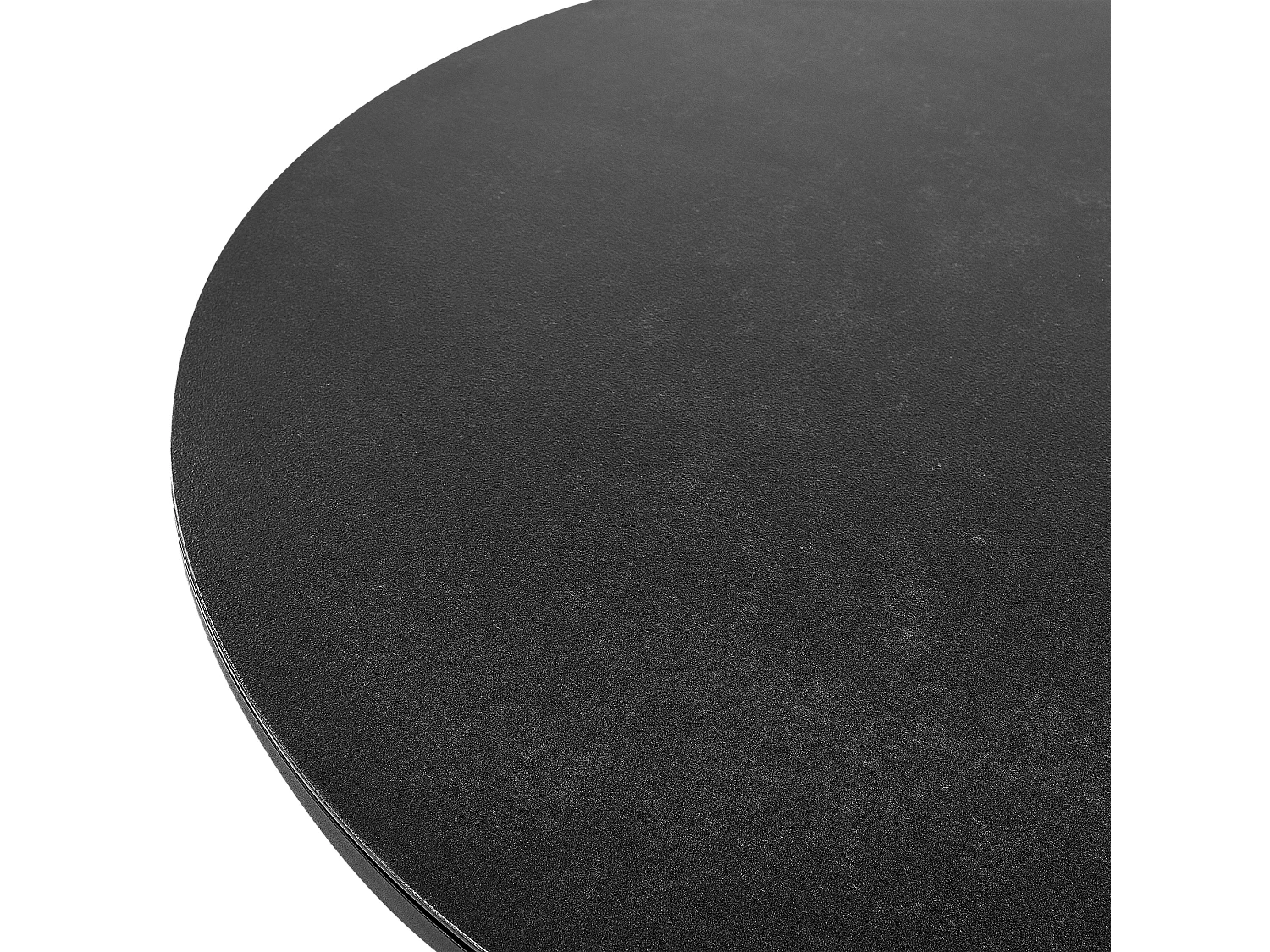 Table de salle à manger de jardin OLMETTO 83 cm 110 cm Verre Noir