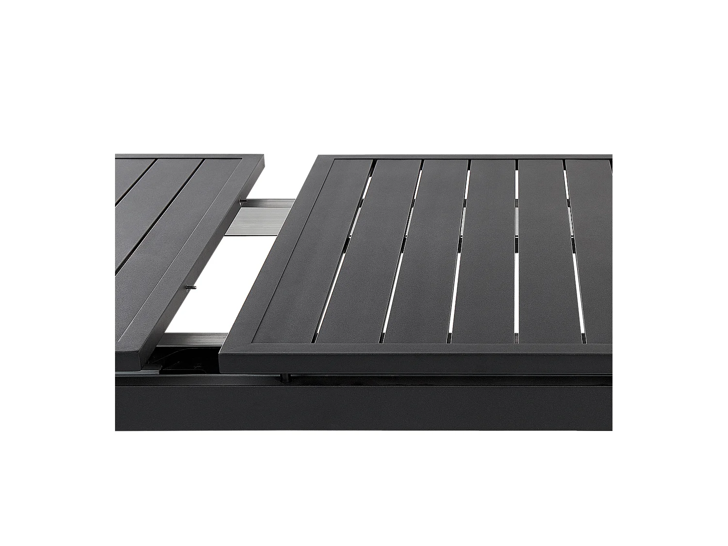 Stół ogrodowy rozkładany VALCANETTO 180/240 cm 90 cm Metal Czarny