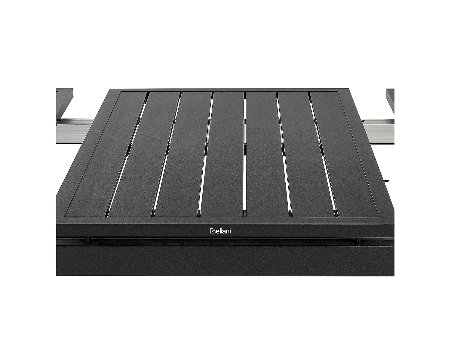 Gartentisch Aluminium schwarz rechteckig 180 / 240 x 90 cm Modern Valcanetto