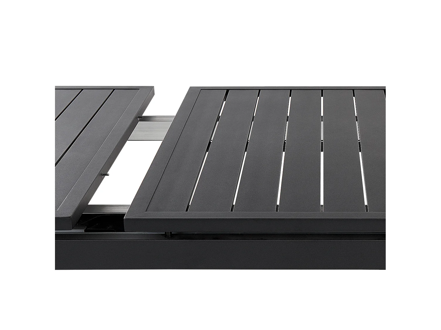 Gartentisch Aluminium schwarz rechteckig 180 / 240 x 90 cm Modern Valcanetto