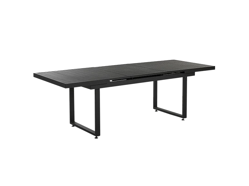 Table de salle à manger de jardin extensible VALCANETTO 180/240 cm 90 cm Métal Noir