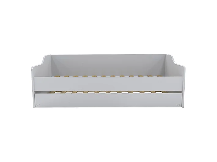 Lit gigogne SWEET 90x190 + 2 sommiers + 1 tiroir-lit / Blanc