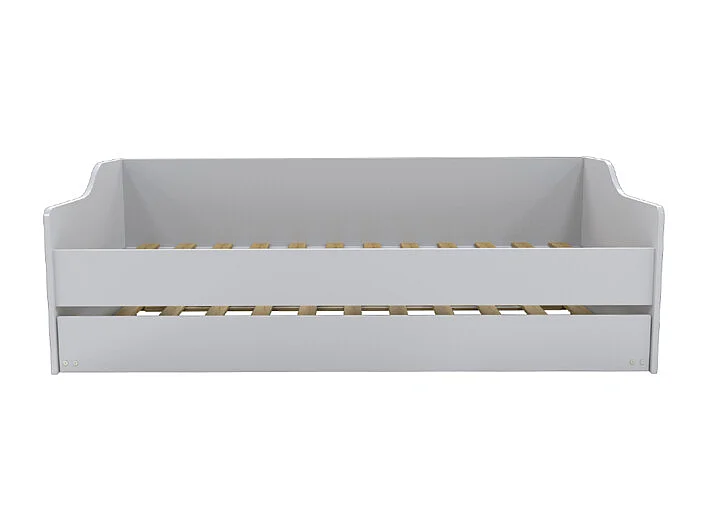 Lit gigogne SWEET 90x190 + 2 sommiers + 1 tiroir-lit / Blanc