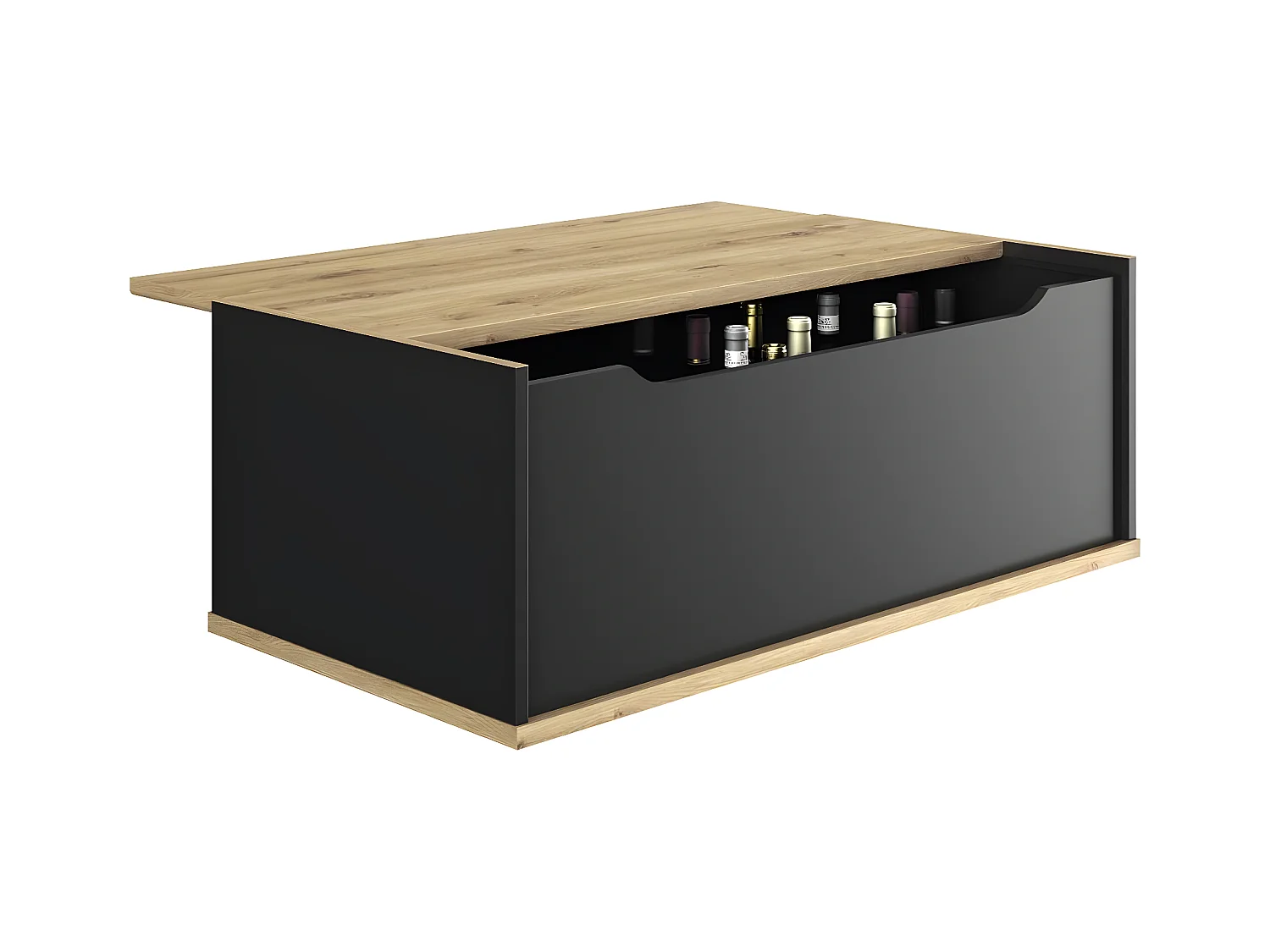 Table basse plateau coulissant Raphael - L100 cm