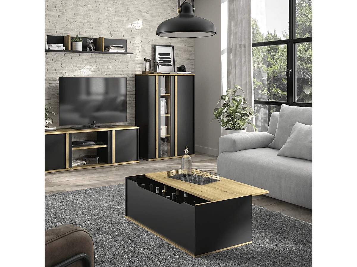 Table basse plateau coulissant Raphael - L100 cm