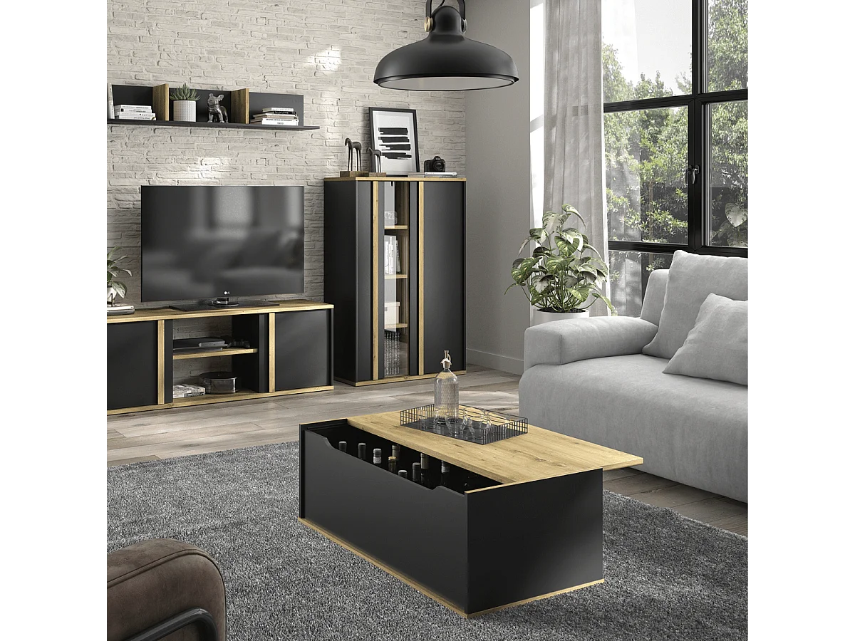 Table basse plateau coulissant Raphael - L100 cm