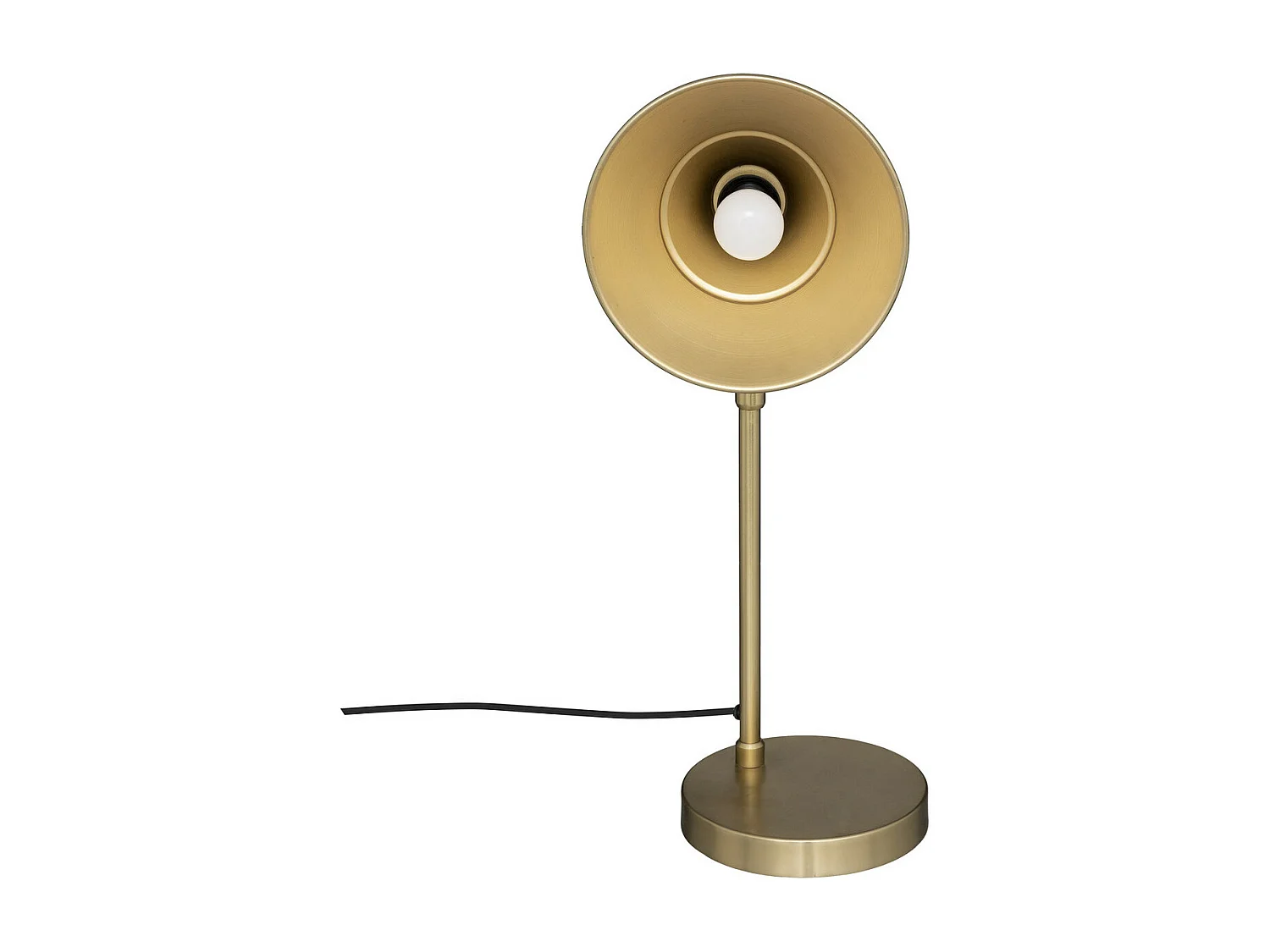 Lampe à poser en métal Doré et Bois de Manguier H 45 cm