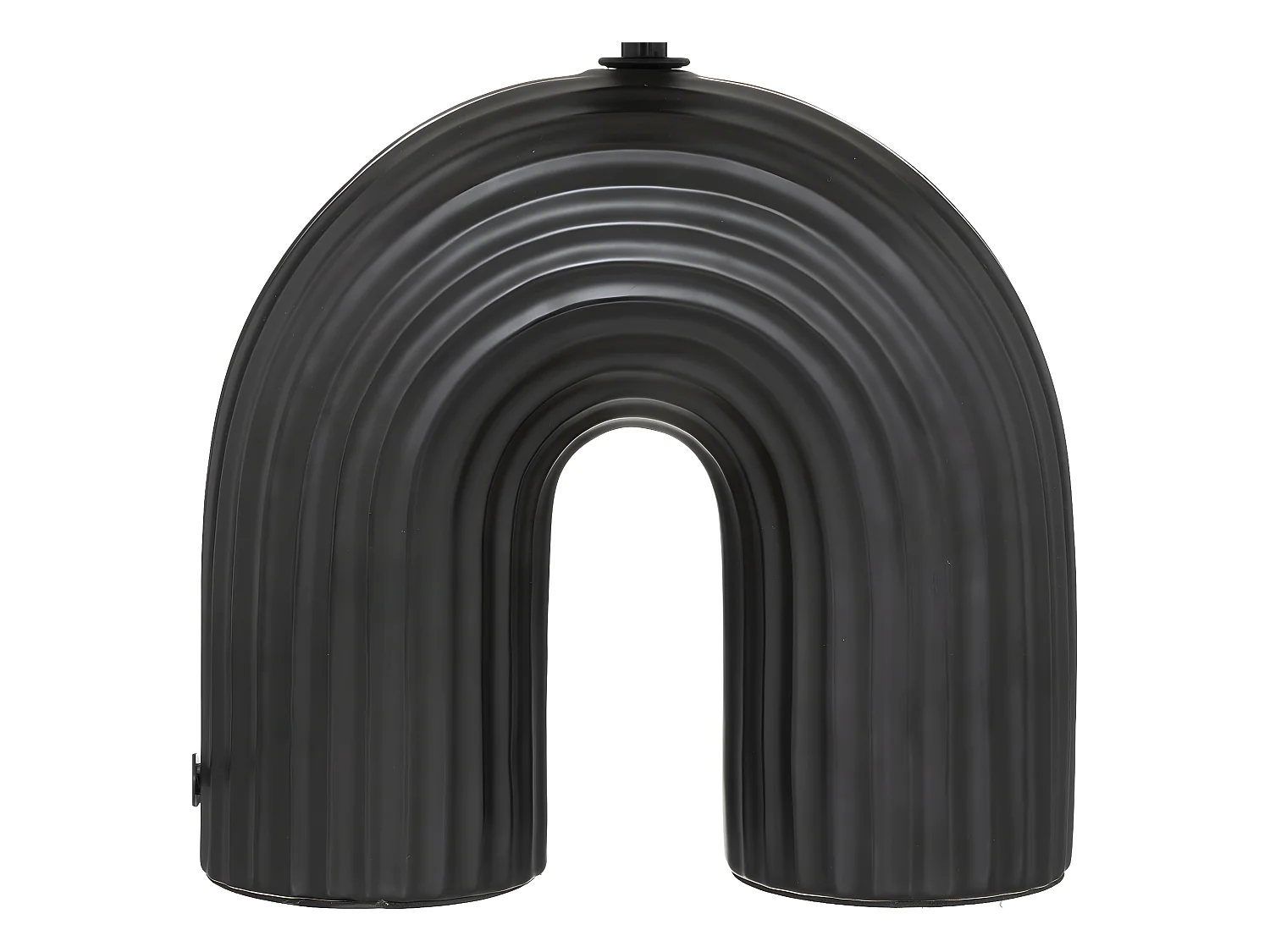 Lampe à poser en céramique Noire et abat-jour Blanc H 40.5 cm