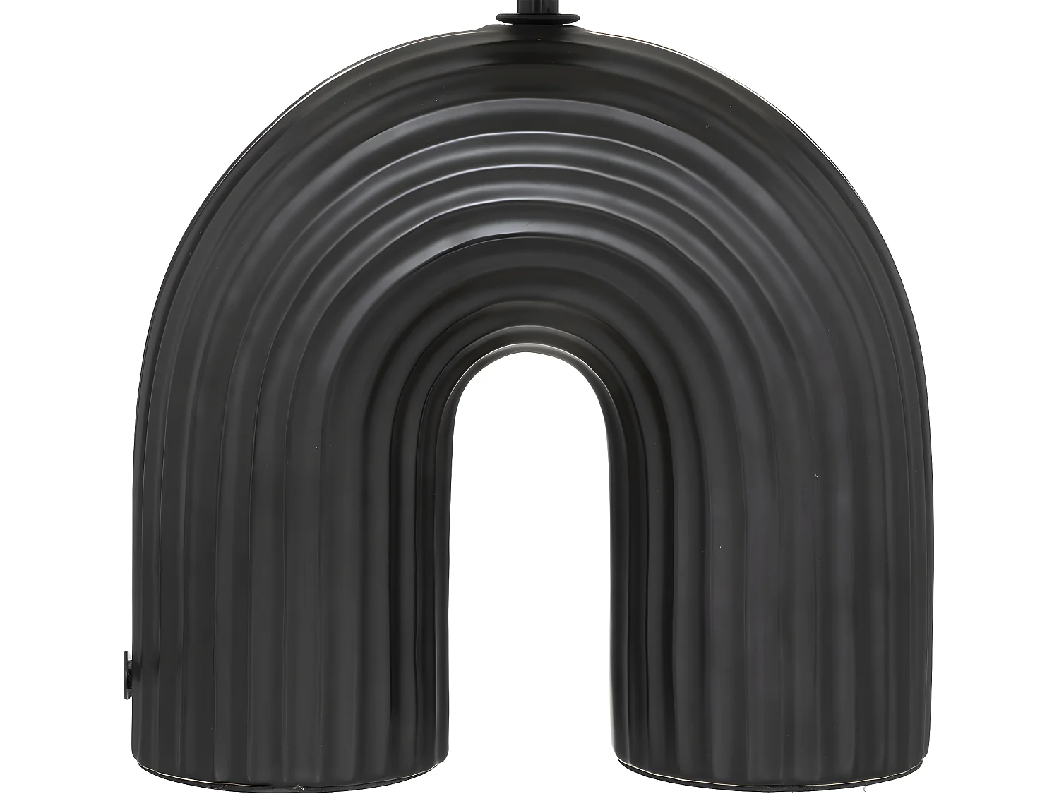 Lampe à poser en céramique Noire et abat-jour Blanc H 40.5 cm