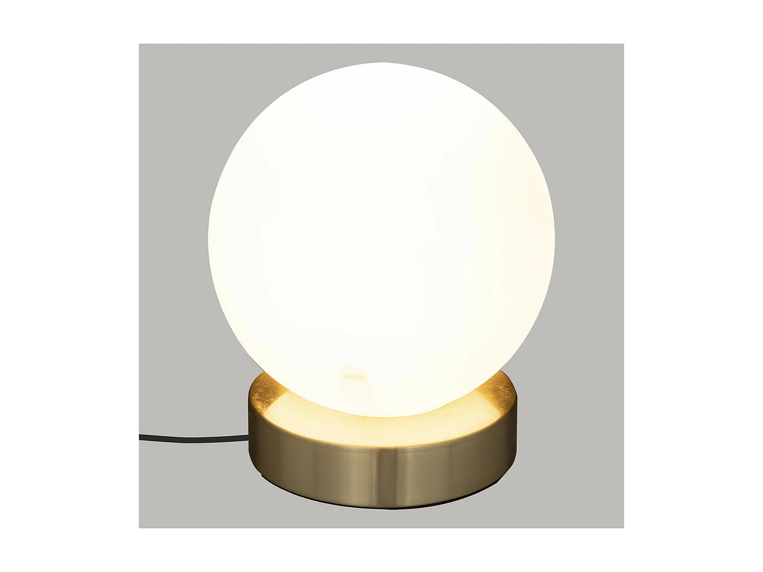 Lampe à poser en Verre et métal Doré D 15 cm