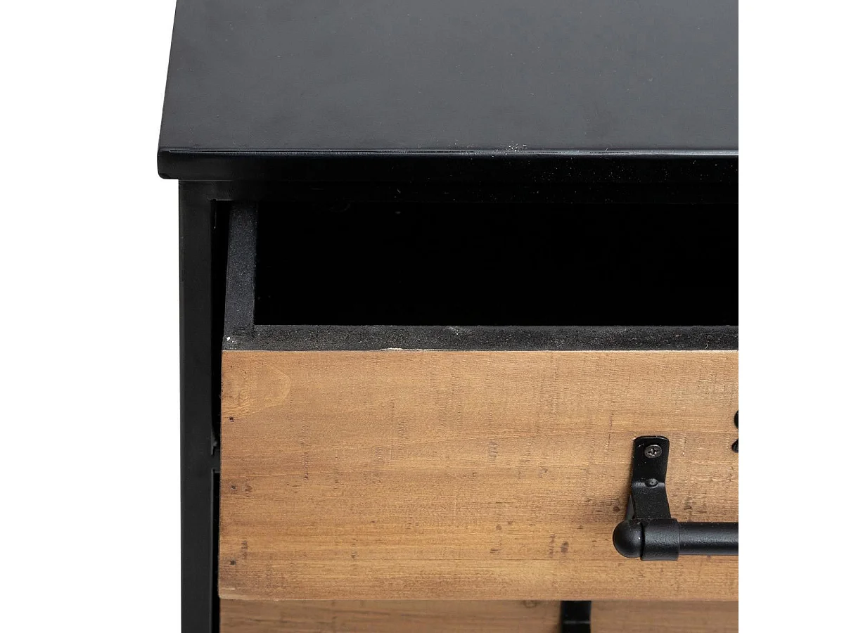 Commode Design 10 Tiroirs "Baris" 86cm Noir