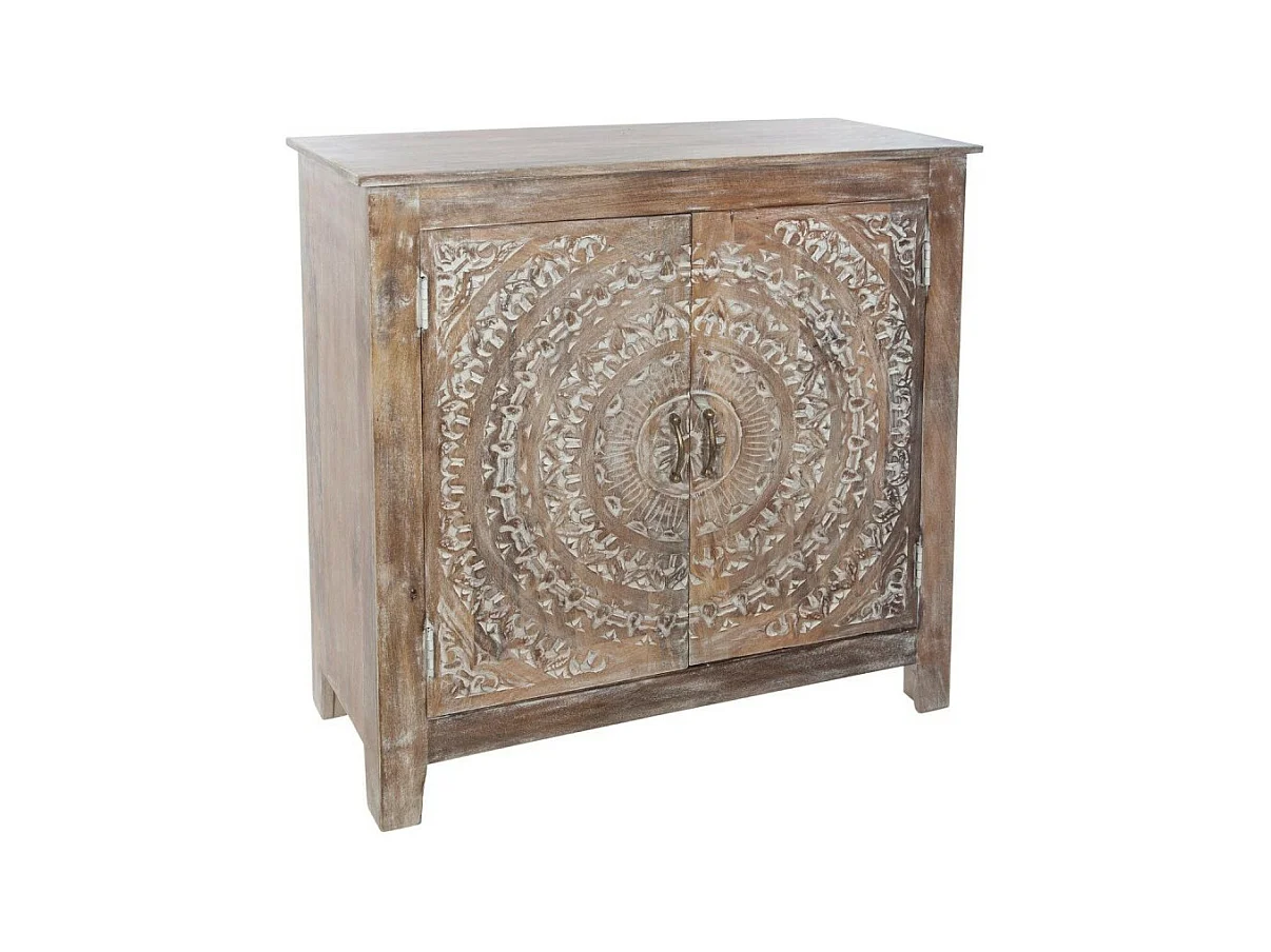 Buffet 2 Portes en Bois "Shirel" 90cm Marron