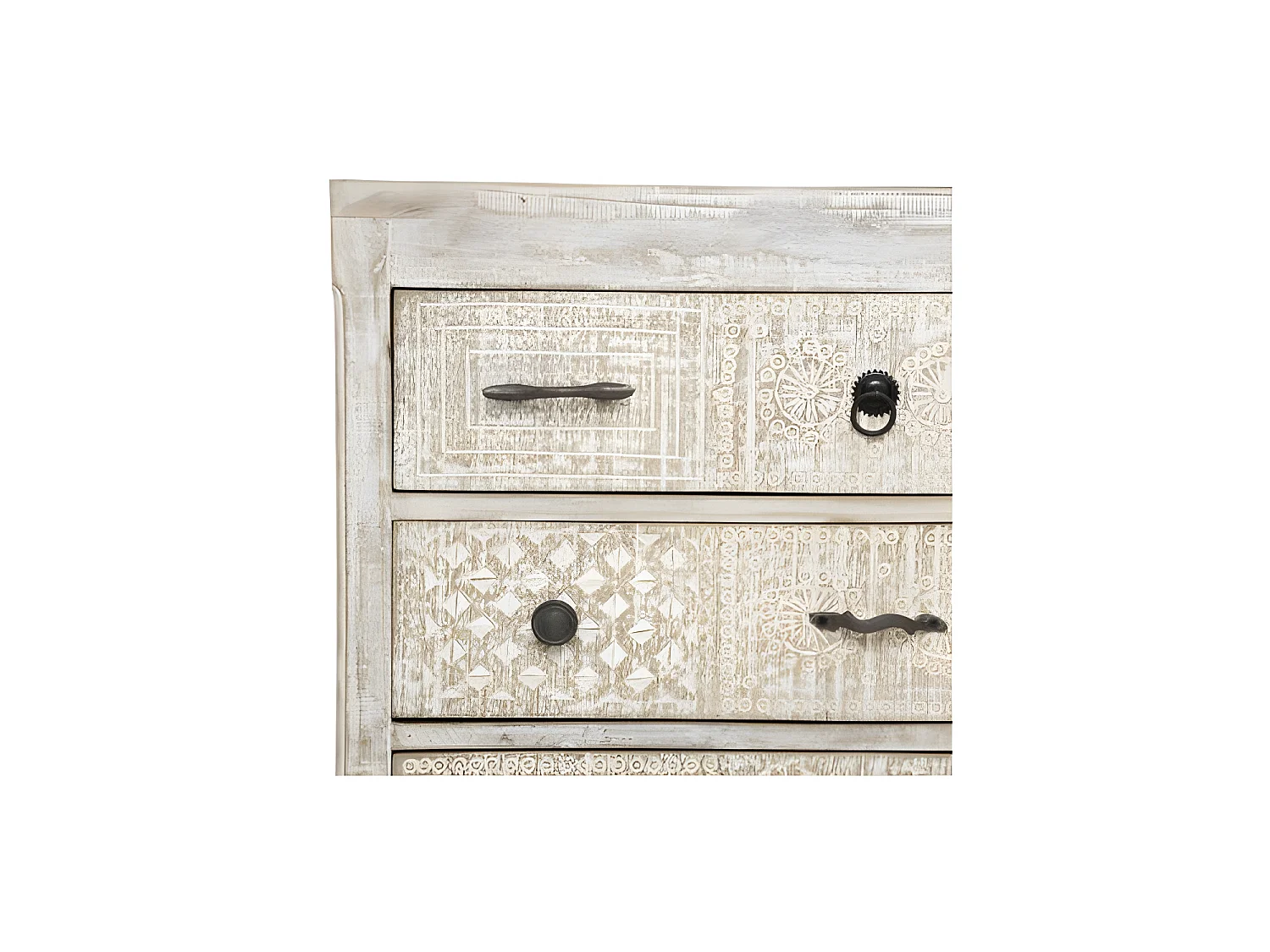 Commode Design 12 Tiroirs "Ajay" 126cm Naturel