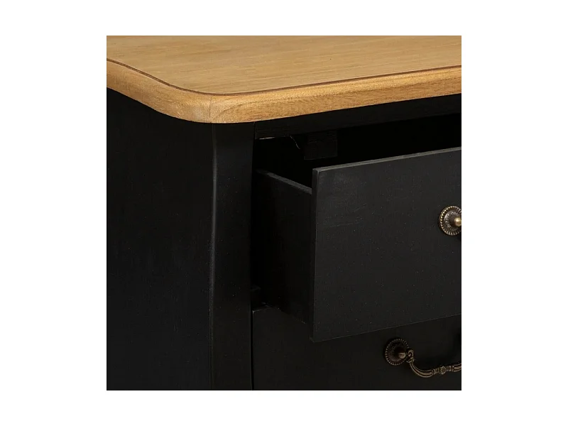 Commode 3 Tiroirs "Chrysa" 76cm Noir