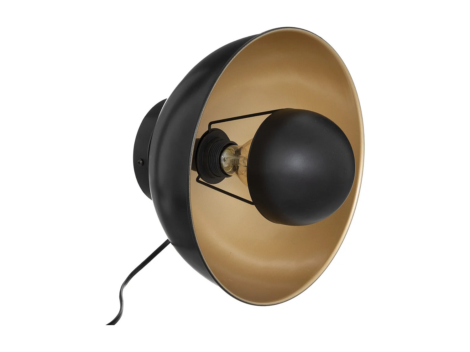 Applique murale  en métal noir et doré  D 29 cm