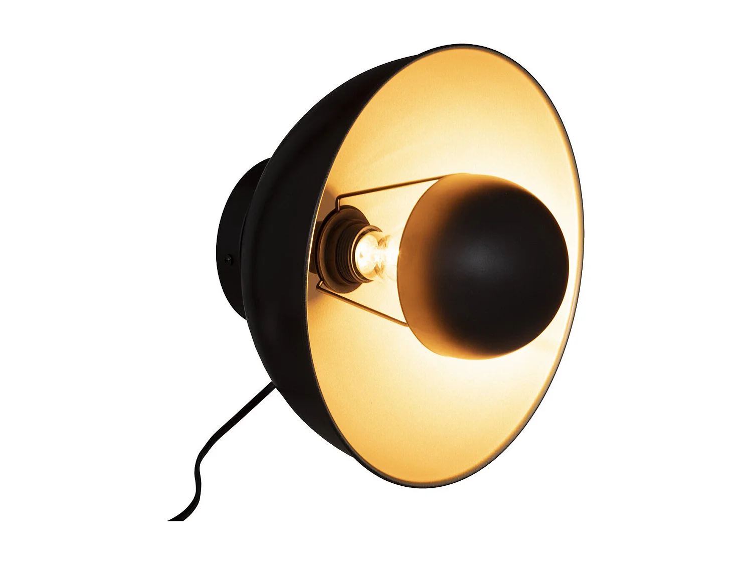 Applique murale  en métal noir et doré  D 29 cm