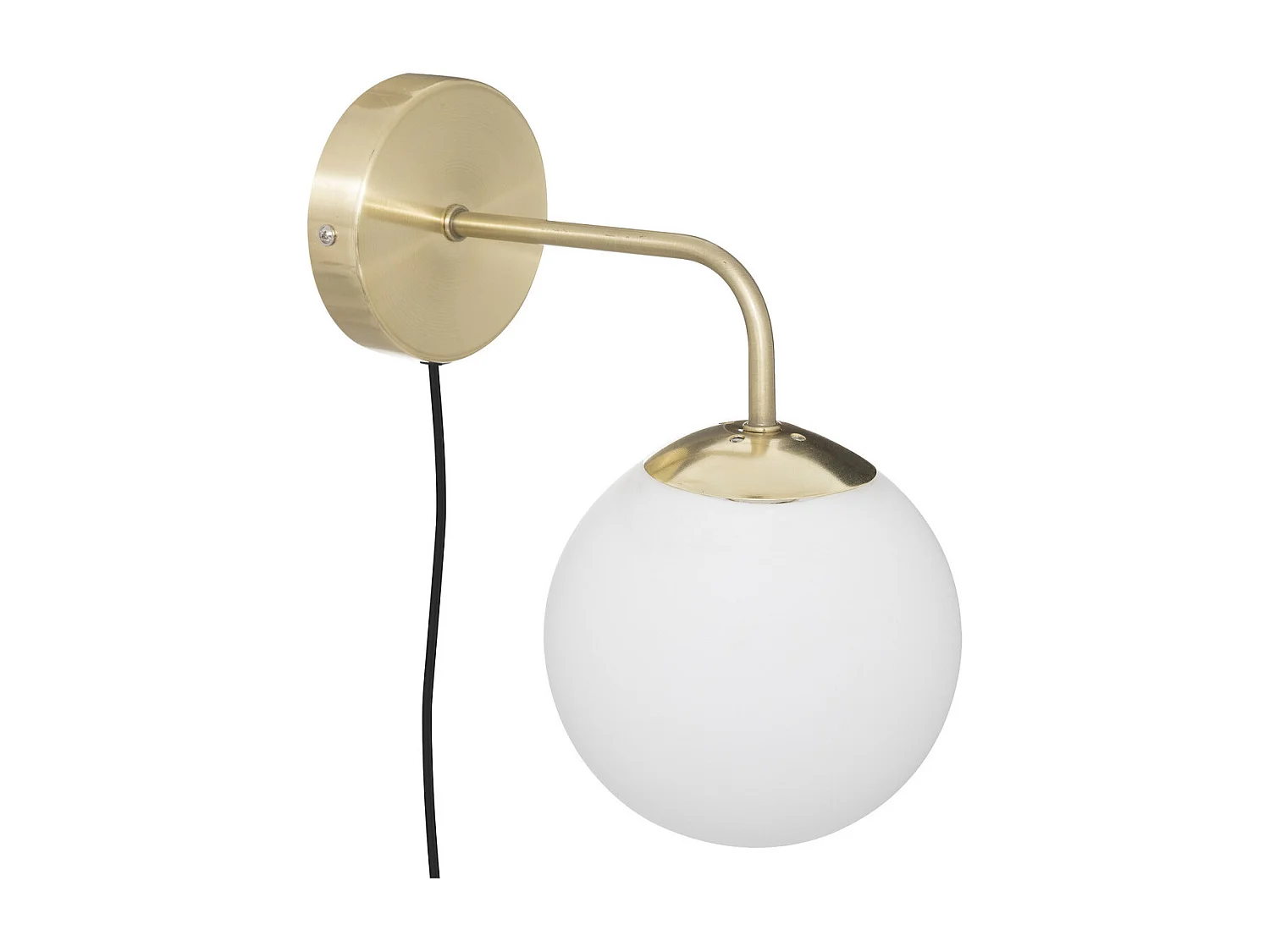 Applique murale  en verre et métal doré