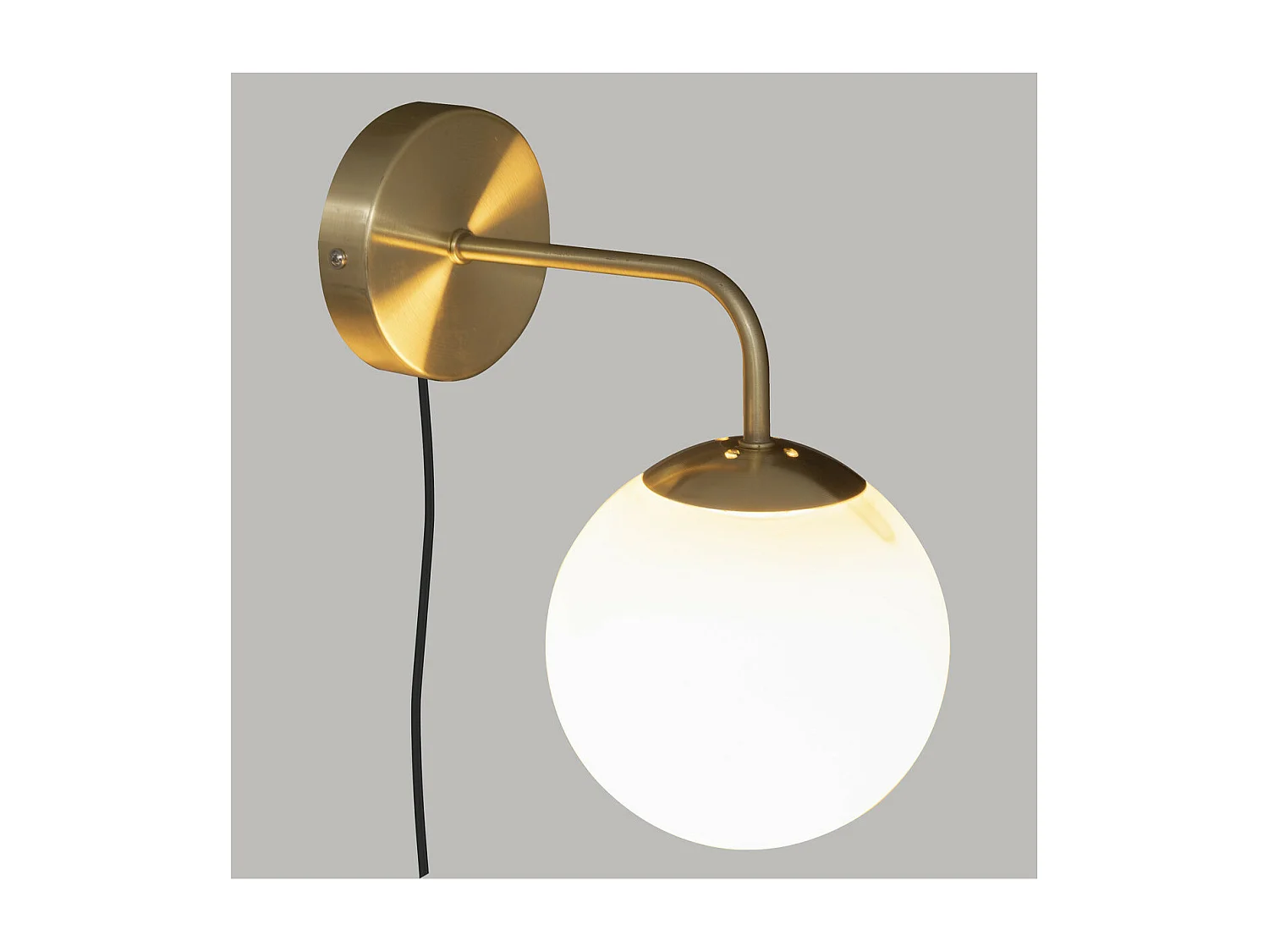 Applique murale  en verre et métal doré