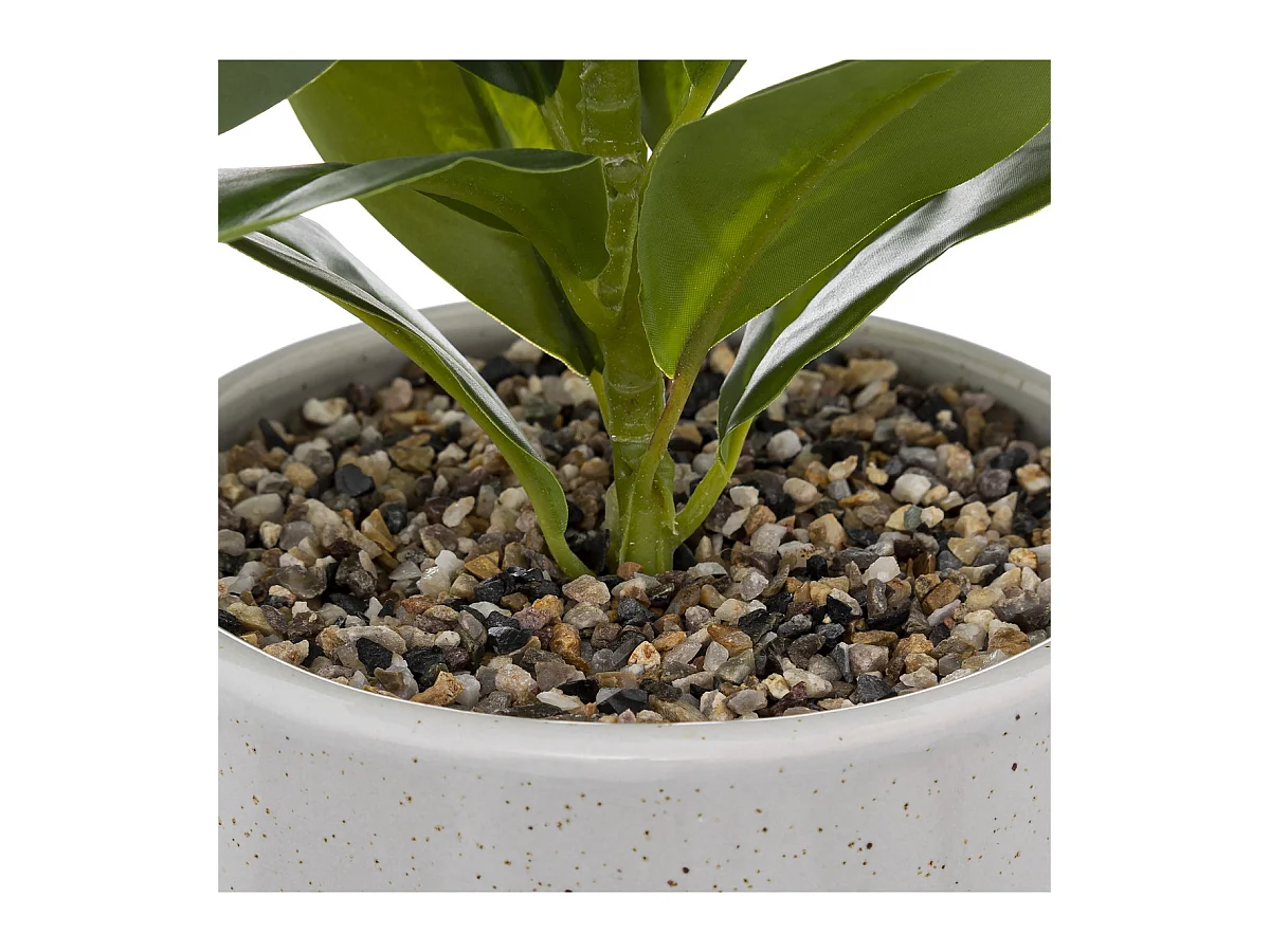 Plante verte artificielle pot en céramique H 30 cm