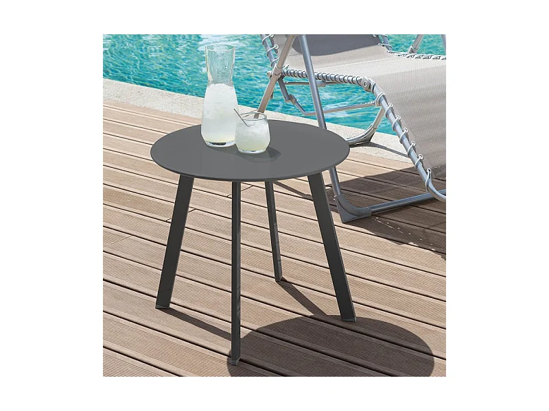 Table basse Saona D 50 cm graphite Hespéride