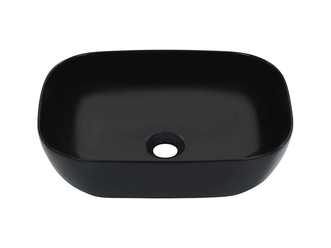 Lavatório lavatório de bancada montado banheiro interior chuveiro cabine de vaso sanitário casa 45,5 x 32 cm cerâmica preta 02_0002625