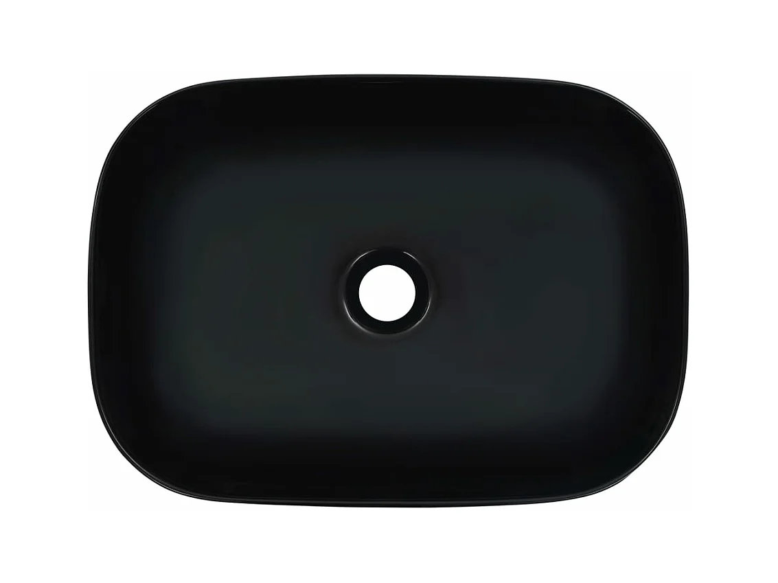 Lavatório lavatório de bancada montado banheiro interior chuveiro cabine de vaso sanitário casa 45,5 x 32 cm cerâmica preta 02_0002625