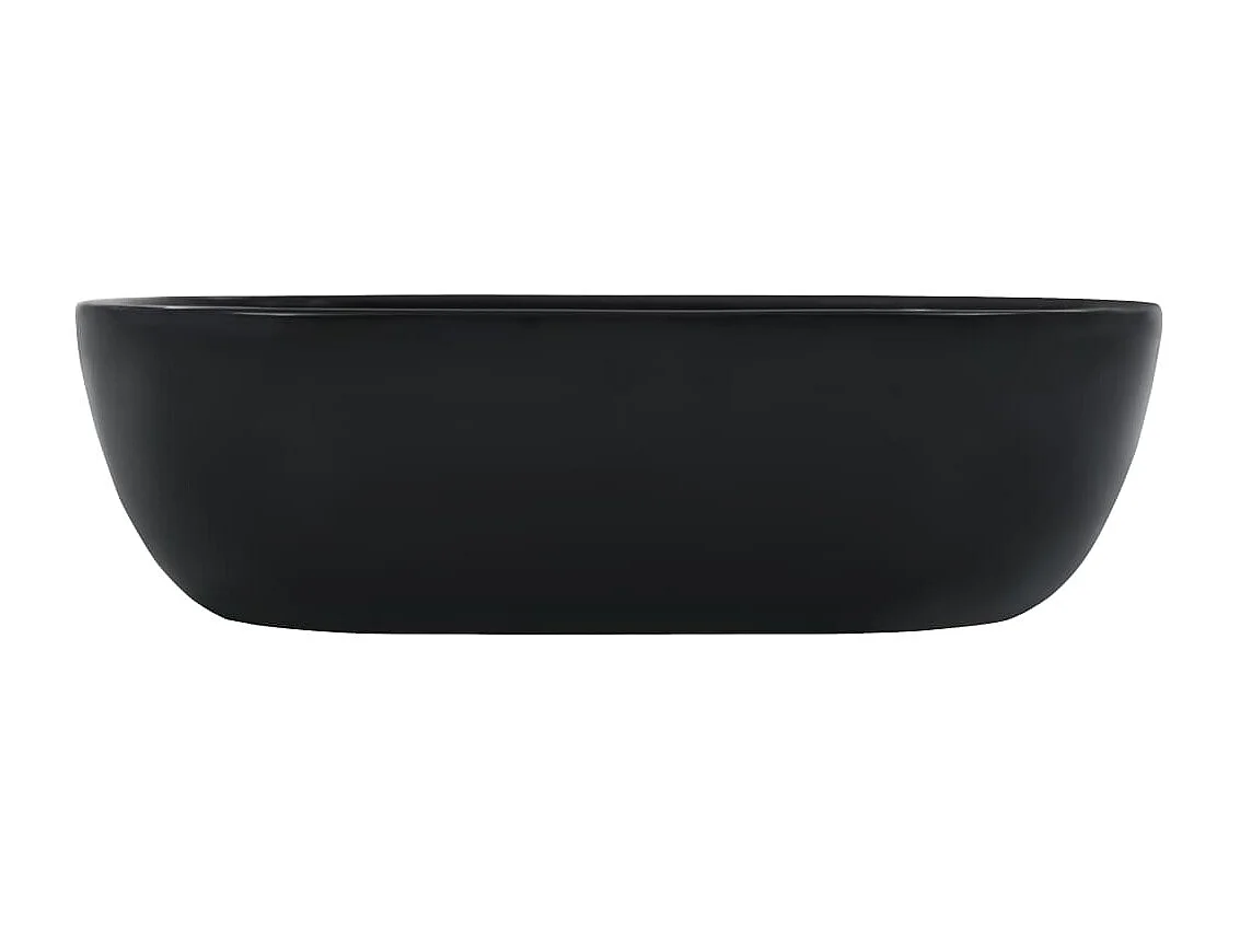 Lavabo lavabo da appoggio lavabo da appoggio montato interno bagno doccia cabina WC casa 45,5 x 32 cm ceramica nera 02_0002625