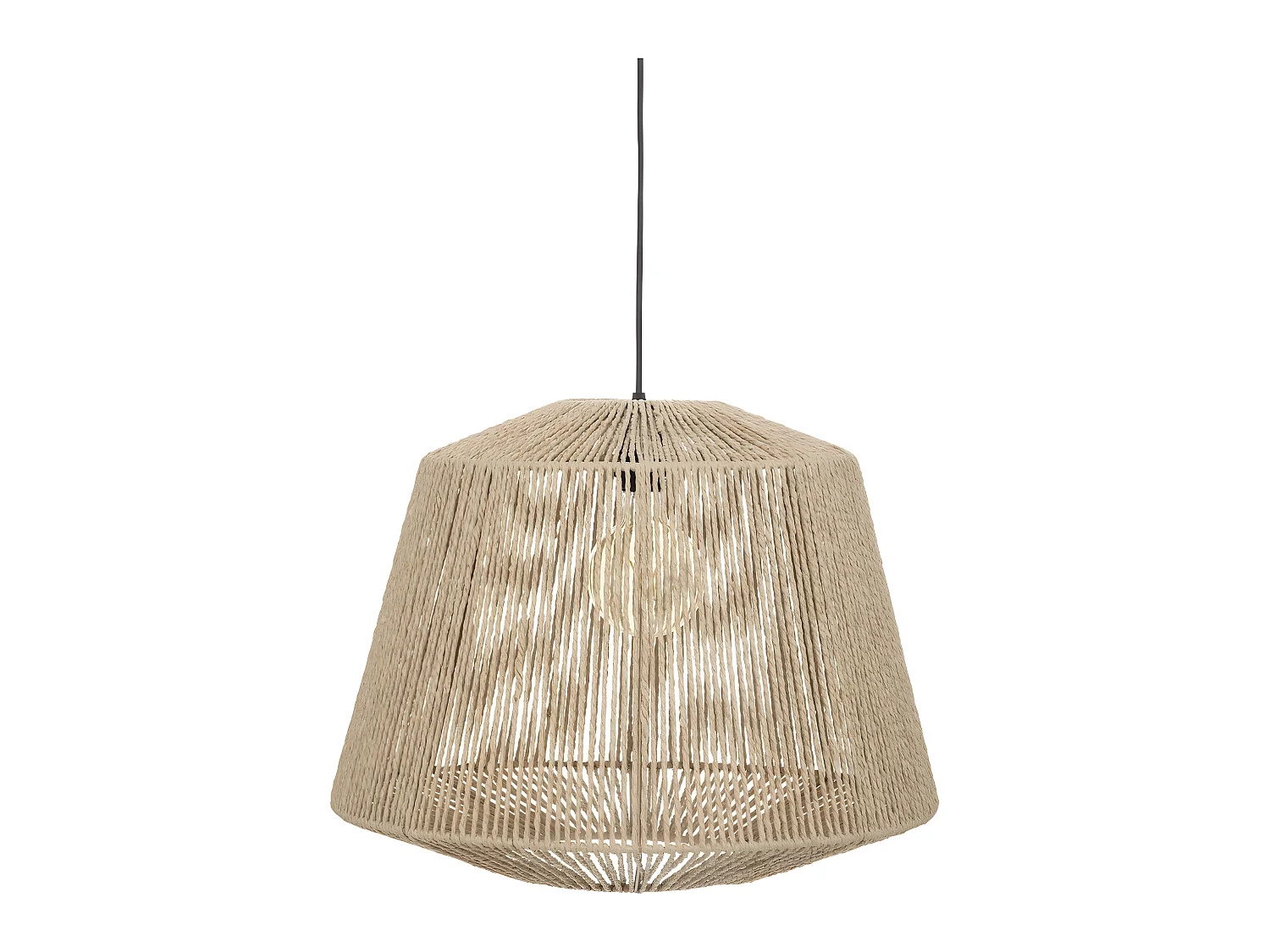 Luminaire Suspension en corde Beige D 48 cm